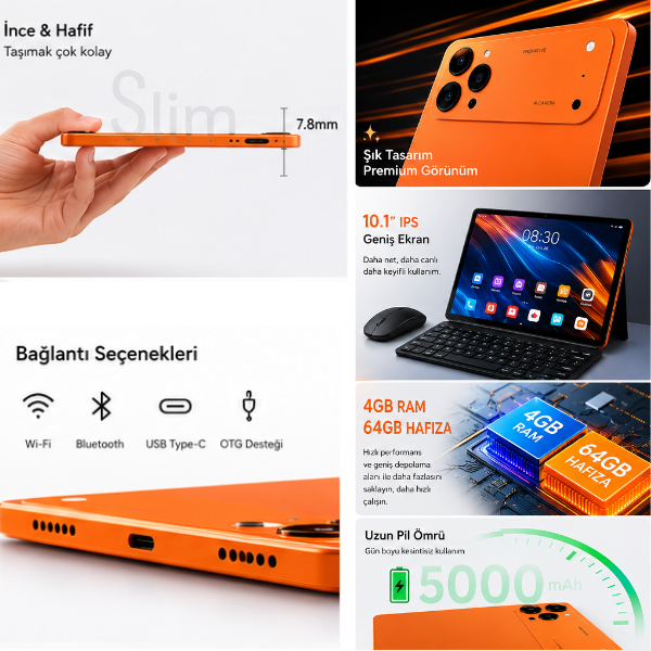 i-Tab PAD 17 Pro Max Tablet 10.1 inç FHD ve Fiyatı