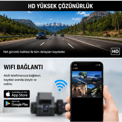 4 Lü Araç Kamerası (Arka Kamerası Hediye)