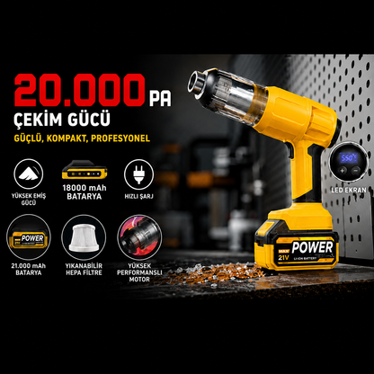 Çift Bataryalı 20.000 pA Araç Süpürgesi