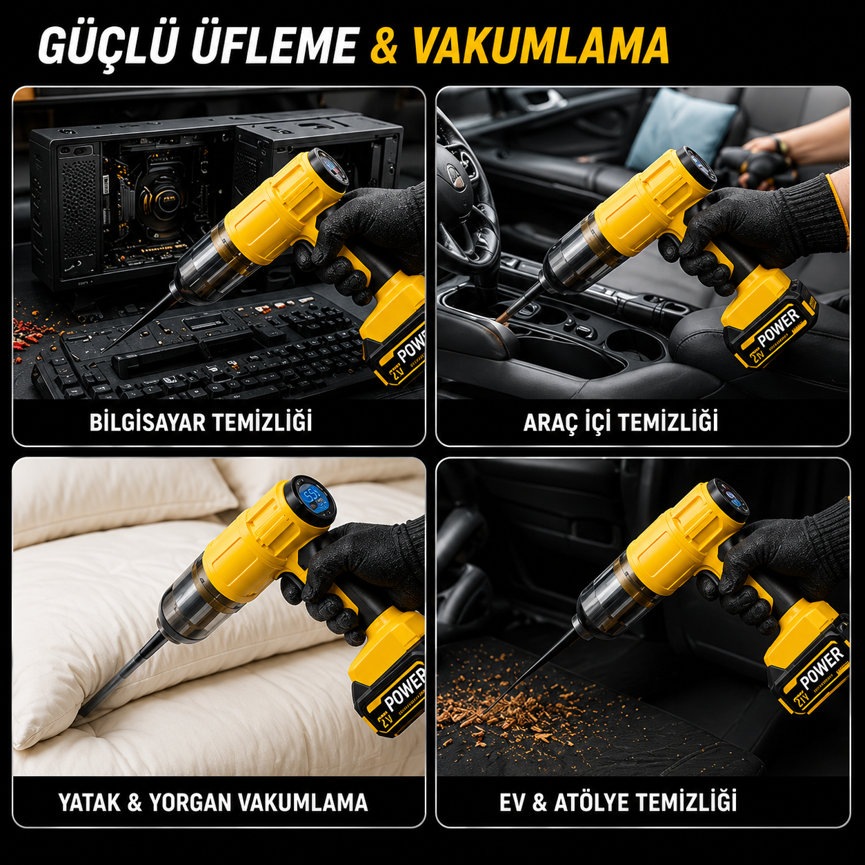 Çift Bataryalı 20.000 pA Araç Süpürgesi